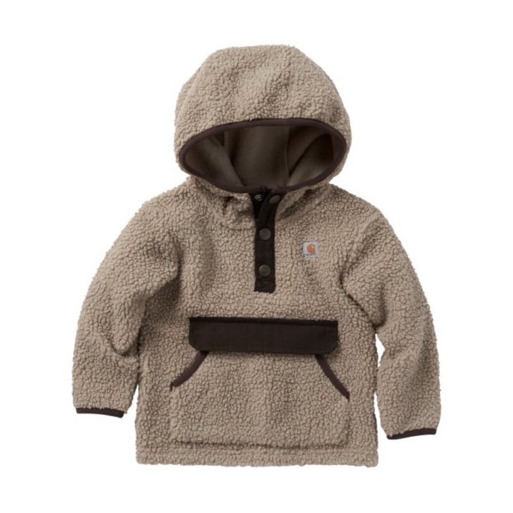 Carhartt toddler sherpa fleece Pullover, snaps. 3T
